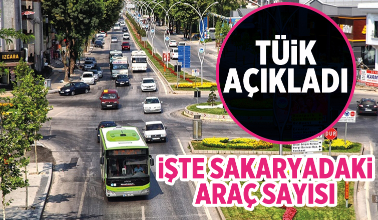 TÜİK Sakarya'da araç sayısını açıkladı