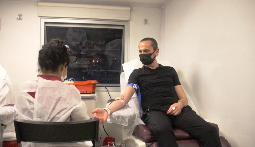 Tuncay Şanlı'dan kan bağışına destek