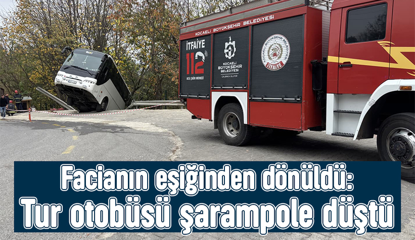Tur otobüsü şarampole düştü