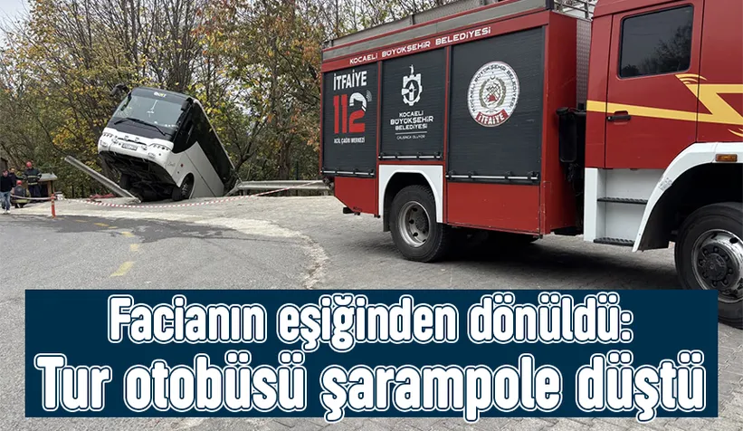 Tur otobüsü şarampole düştü