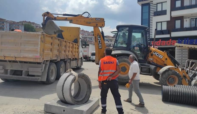 Türbe kavşağına yağmursuyu hattı