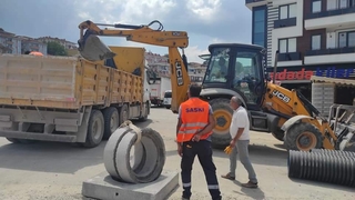 Türbe kavşağına yağmursuyu hattı