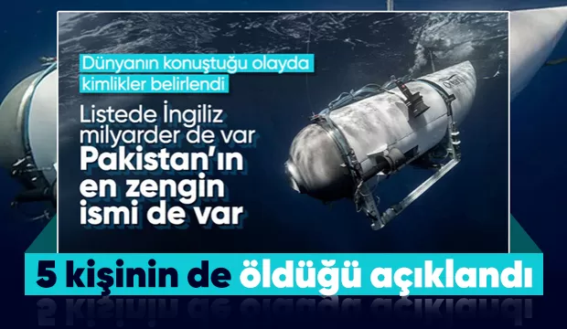 Turistleri Titanik'in enkazına taşırken kaybolan denizaltının enkazı bulundu