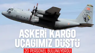 Türk askeri uçağı düştü; 20 personel vardı