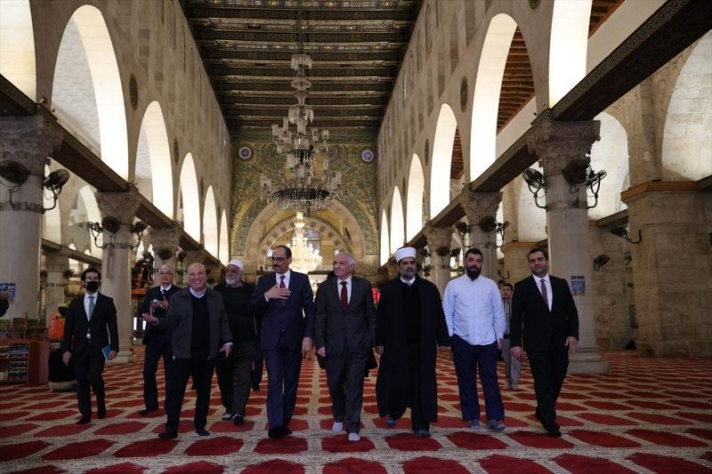 Türk heyeti, Mescid-i Aksa'yı ziyaret etti