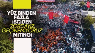 Türk iş'den geçinemiyoruz mitingi