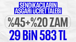 TÜRK-İŞ'in asgari ücret talebi 29 bin 583 lira oldu