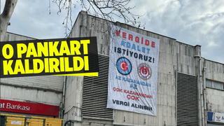 Türk İş'in o pankartı kaldırıldı