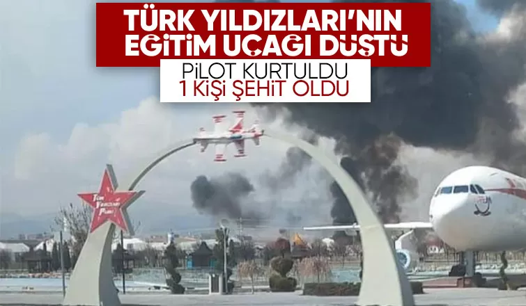 Türk Yıldızları’nın eğitim uçağı düştü