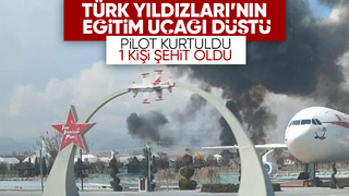 Türk Yıldızları’nın eğitim uçağı düştü