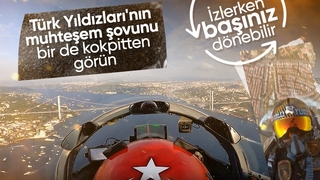 Türk Yıldızları’nın gösterisi kokpit kamerasında