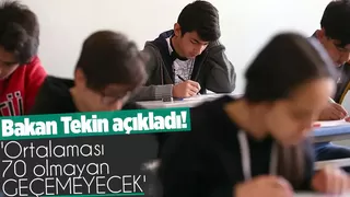 Türkçe'den 70 alma zorunluluğu geldi