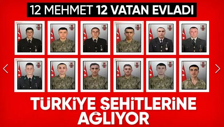 Türkiye'nin 12 kahraman şehidi