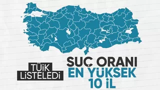 Türkiye'nin suç oranı yüksek illeri belli oldu