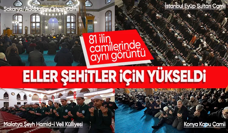 Türkiye şehitler için ellerini semaya açtı: Yurdun dört bir yanında sabah namazı...