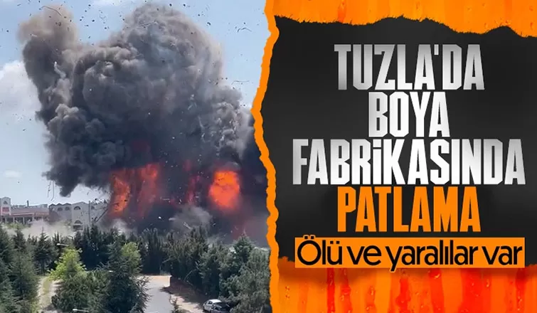 Tuzla Orhanlı sanayi bölgesinde bir fabrikada patlama sonrası yangın çıktı. 