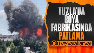 Tuzla Orhanlı sanayi bölgesinde bir fabrikada patlama sonrası yangın çıktı. 