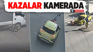 Üç ayrı kaza kameralara yansıdı