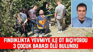 Üç çocuk babası ot biçtiği bahçede ölü bulundu