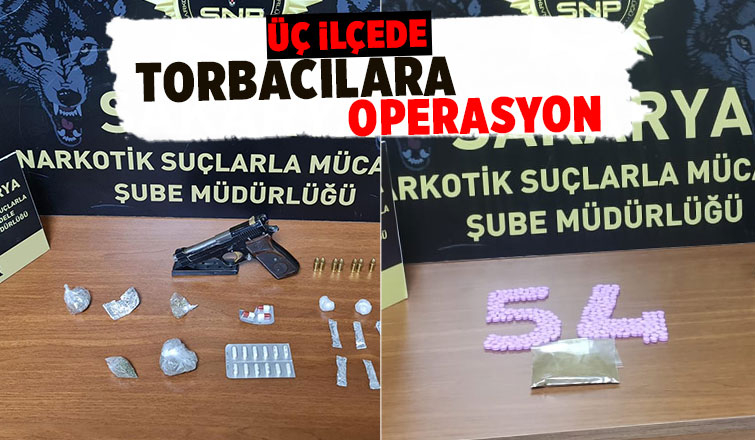 Üç ilçede uyuşturucu operasyonu 