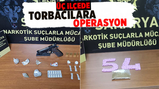 Üç ilçede uyuşturucu operasyonu 