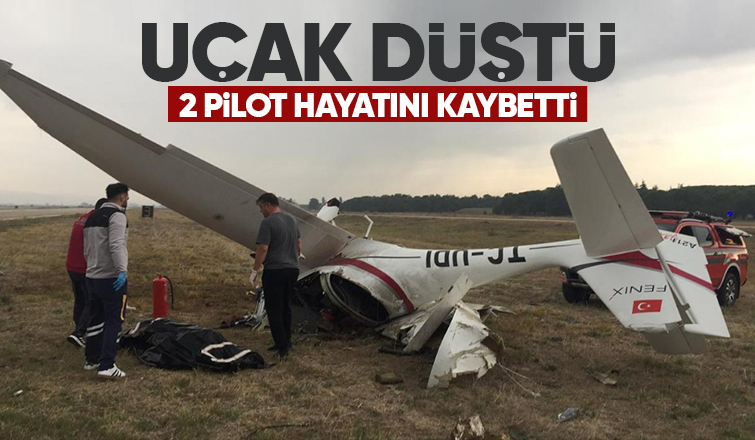 Uçak düştü; İki pilot öldü