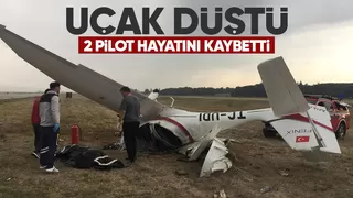 Uçak düştü; İki pilot öldü