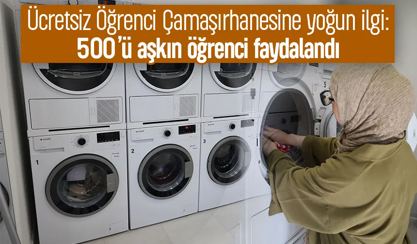 Ücretsiz öğrenci çamaşırhanesine yoğun ilgi