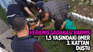 Üçüncü kattan düştü