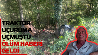 Uçuruma uçan traktörün römorku altında kalmıştı, kurtarılamadı