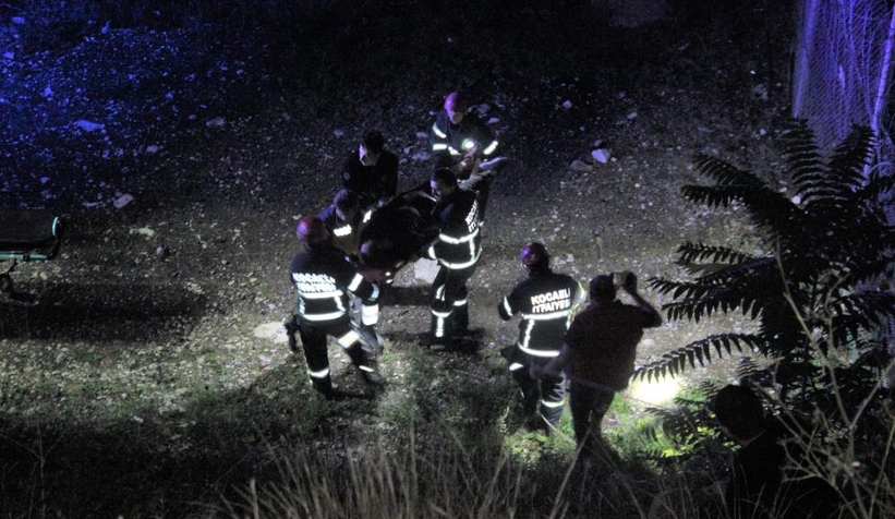 Uçurumdan düştü, itfaiye kurtardı