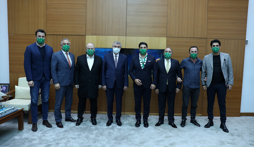 Uğur Akkuş Ekrem Yüce'yi ziyaret etti