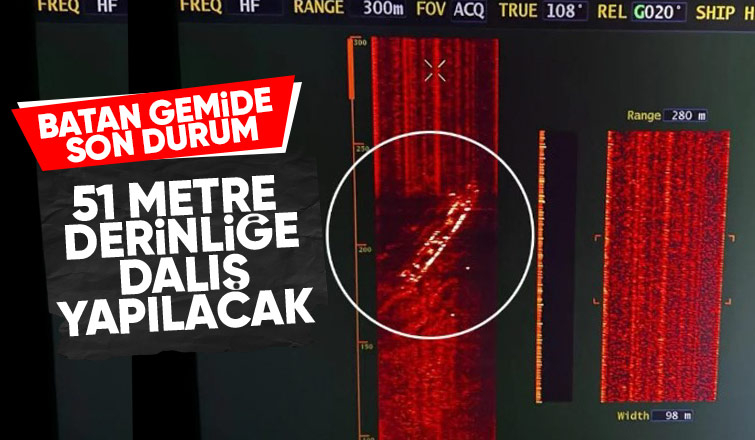 Ulaştırma ve Altyapı Bakanlığı açıkladı: 51 metre derinlikte bulunan gemiye dalış yapılacak