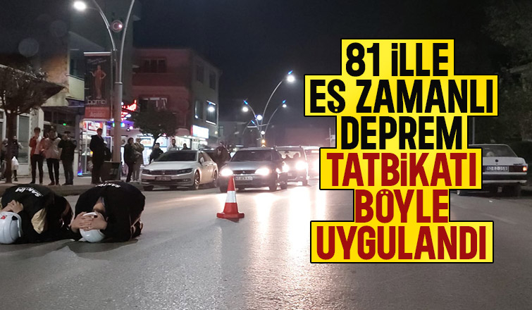 Ülke genelinde çök-kapan-tutun tatbikatı