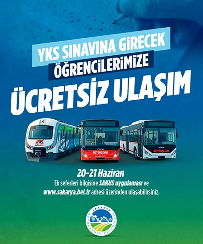 Üniversite adaylarına ücretsiz ulaşım