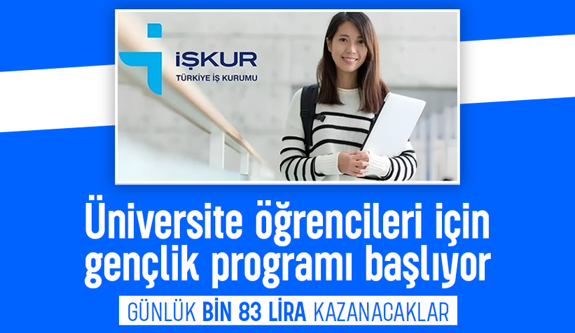 Üniversite öğrencileri günlük bin 83 lira kazanacak; Programa başvurular başlıyor