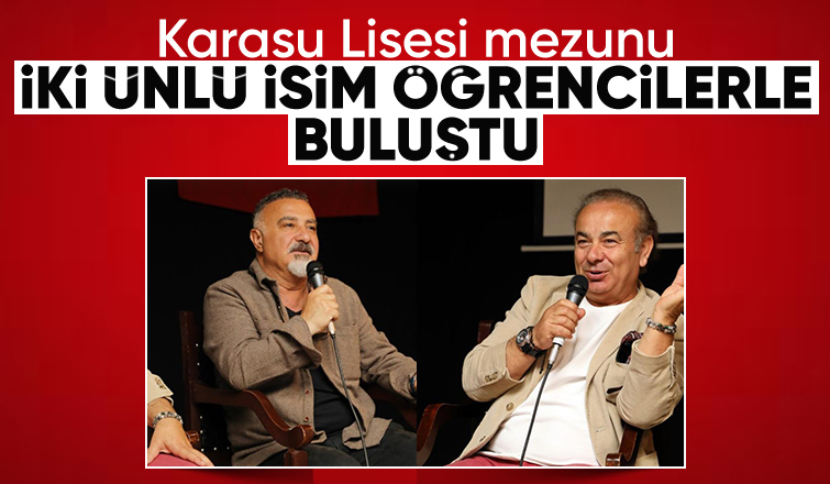 Ünlü isimler Karasu Lisesi'nde öğrencilerle bir araya geldi