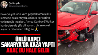 Ünlü Rapçı Sakarya'da kaza geçirdi