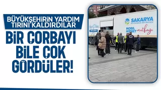 Üsküdar'da Sakarya Büyükşehirin yardım tırı meydandan kaldırıldı