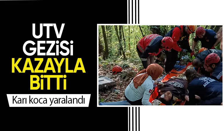 UTV ile kaza yaptılar 2 yaralı