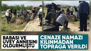 Üvey anne ve babasını öldürmüştü Akyazıda toprağa verildi