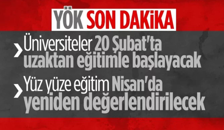 Uygulamalı programlarda eğitimler yüz yüze sürecek