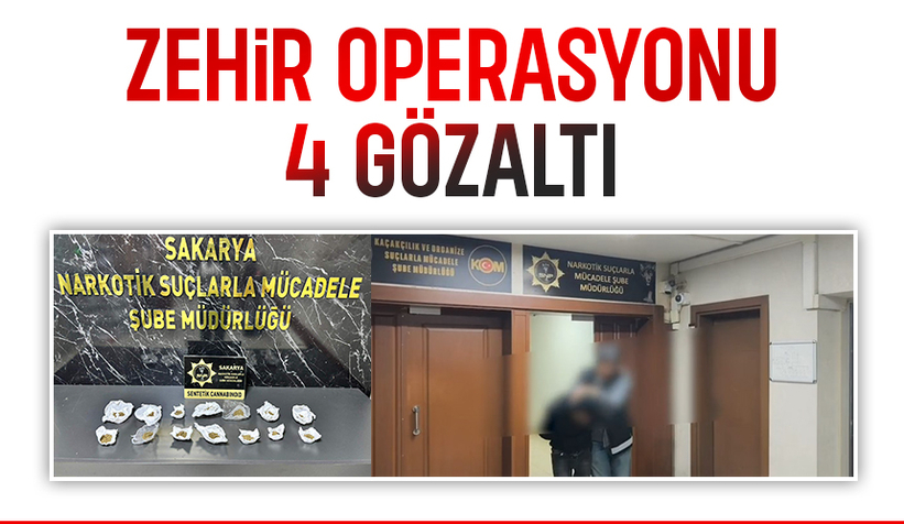 Uyuşturucu operasyonu: 4 gözaltı