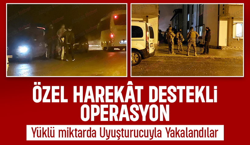 Uyuşturucuyu klozete dökmeden yakalandılar!