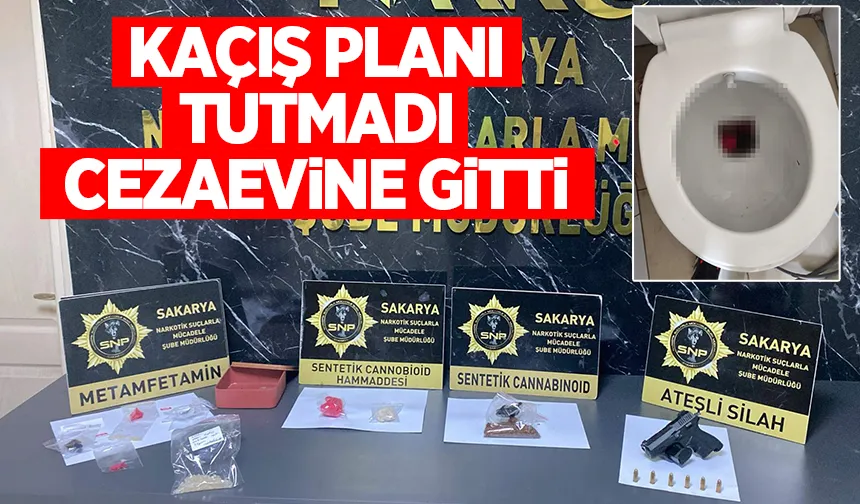 Uyuşturucuyu klozete döktü