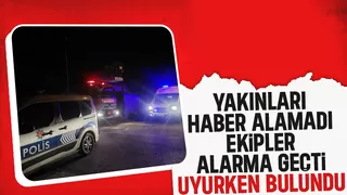 Uyuya kaldı ekipler alarma geçti