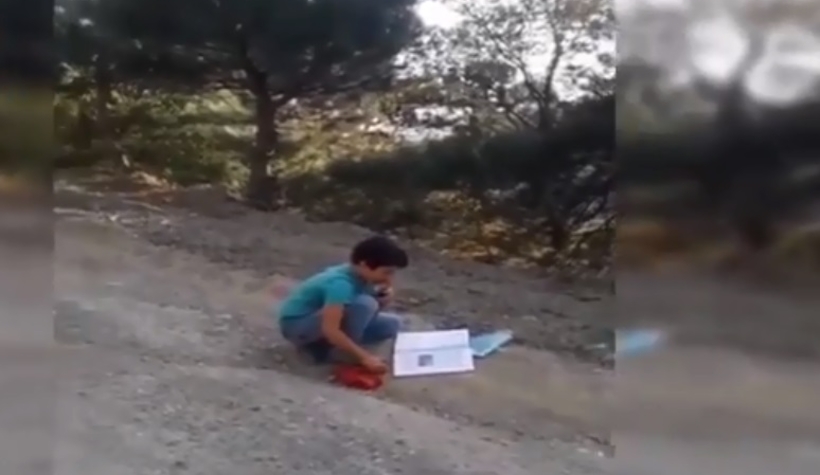 Uzaktan eğitim için ormana gidiyorlar