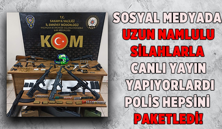 Uzun namlulu silahlarla yakalandılar