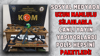 Uzun namlulu silahlarla yakalandılar