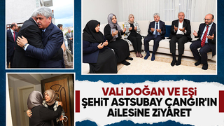 Vali Doğan dan şehit ailesine ziyaret